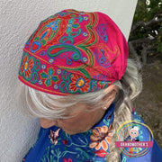 Embroidered Bandana Caps - $19 PROMO FREE SHIPPING TODAY - Fuchsia