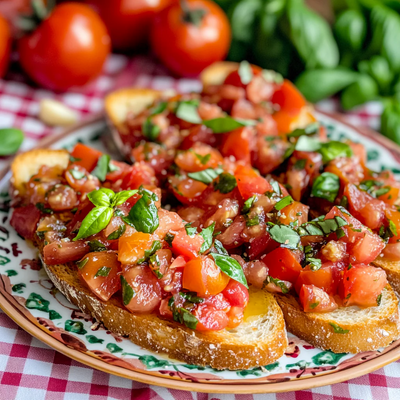 Classic Tomato Basil Bruschetta Recipe - Fresh and Flavorful Appetizer
