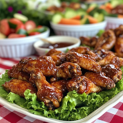 Crispy Baked Chicken Wings with Sweet and Spicy Sauces