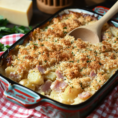 Creamy Potato and Ham Bake