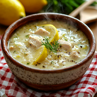 Lemon Greek Chicken Soup