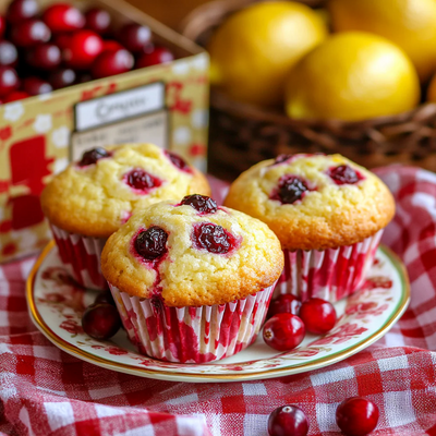 Lemon Cranberry Muffins
