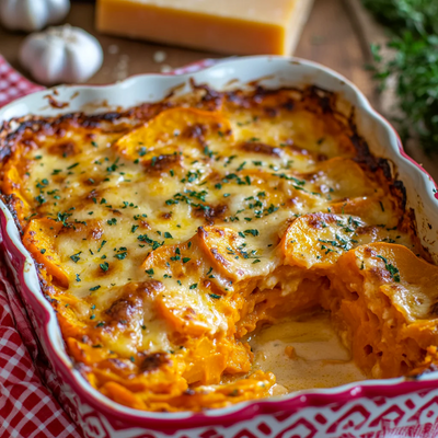 Savory Sweet Potato Gratin
