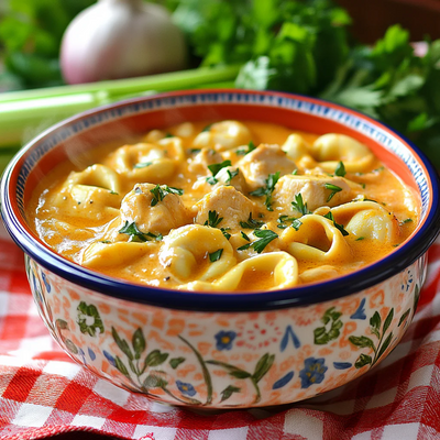 Creamy Cajun Chicken Tortellini Soup