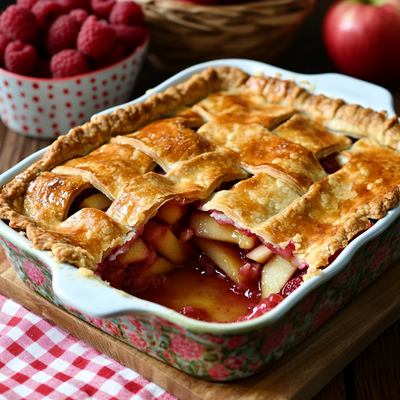 Apple Raspberry Slab Pie