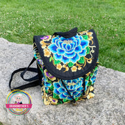 Embroidered Petite Backpack Purse