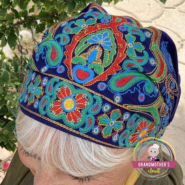 Embroidered Bandana Caps - $19 PROMO FREE SHIPPING TODAY - Blue