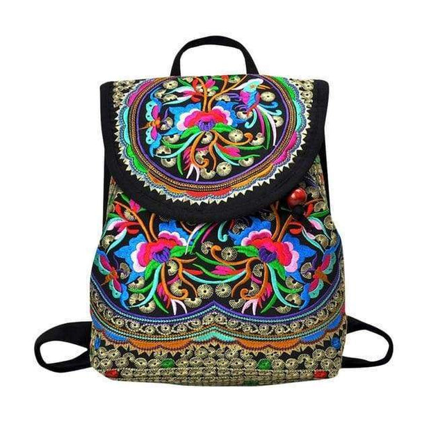 Embroidered Retro Backpack -$38 PROMO FREE SHIPPING - C / United States