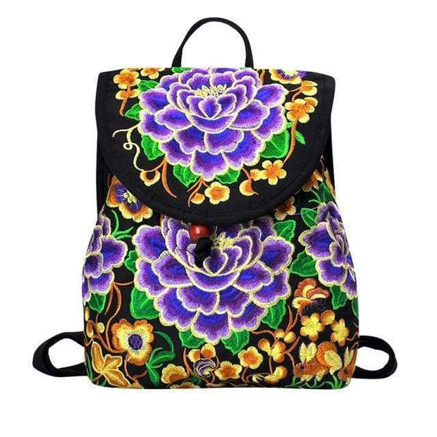 Embroidered Retro Backpack -$38 PROMO FREE SHIPPING - A / United States