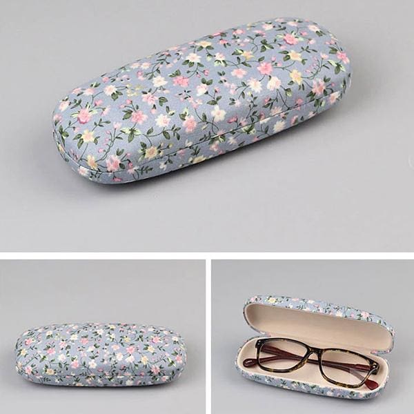 Floral Fabric Eyeglass Cases - Blue