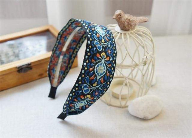 Sweet Embroidered Headbands - $12 PROMO FREE SHIPPING TODAY ONLY - Blue